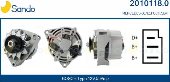 Sando 2010118.0 - Alternateur droxauto.com