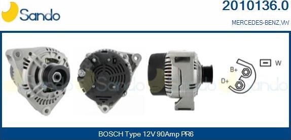 Sando 2010136.0 - Alternateur droxauto.com