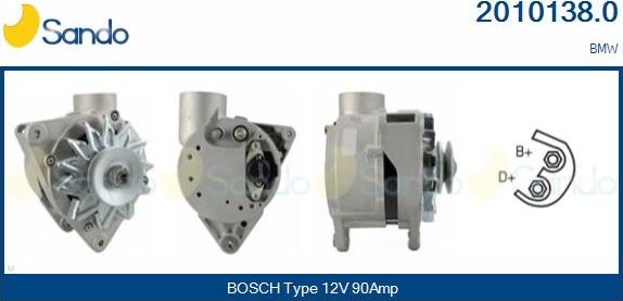 Sando 2010138.0 - Alternateur droxauto.com