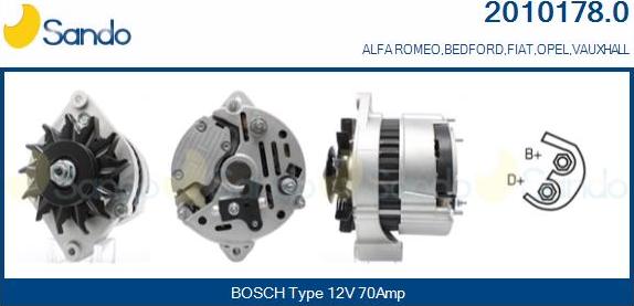 Sando 2010178.0 - Alternateur droxauto.com