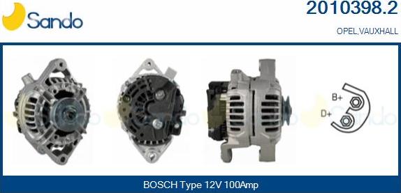 Sando 2010398.2 - Alternateur droxauto.com