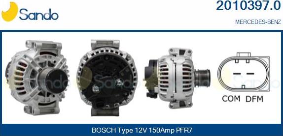 Sando 2010397.0 - Alternateur droxauto.com