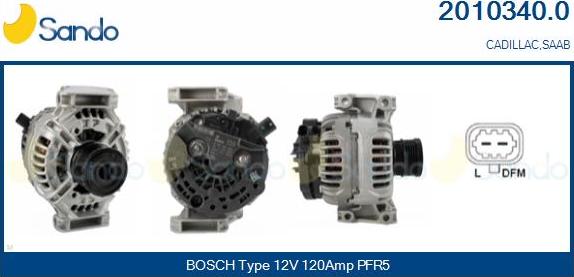 Sando 2010340.0 - Alternateur droxauto.com