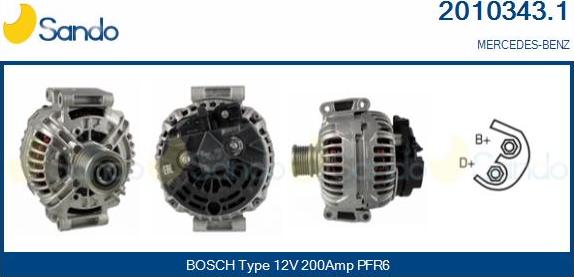 Sando 2010343.1 - Alternateur droxauto.com