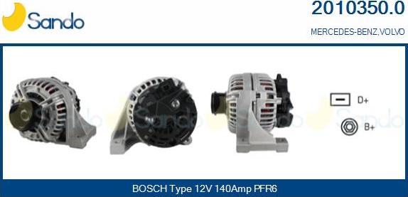 Sando 2010350.0 - Alternateur droxauto.com