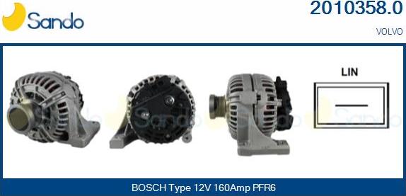 Sando 2010358.0 - Alternateur droxauto.com