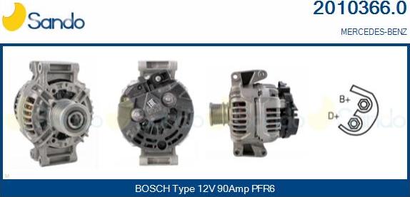 Sando 2010366.0 - Alternateur droxauto.com