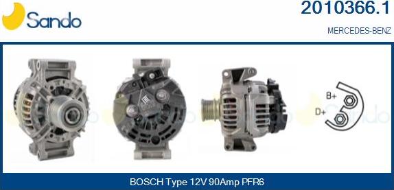 Sando 2010366.1 - Alternateur droxauto.com