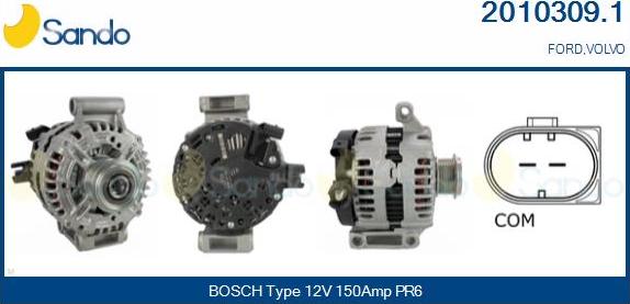 Sando 2010309.1 - Alternateur droxauto.com
