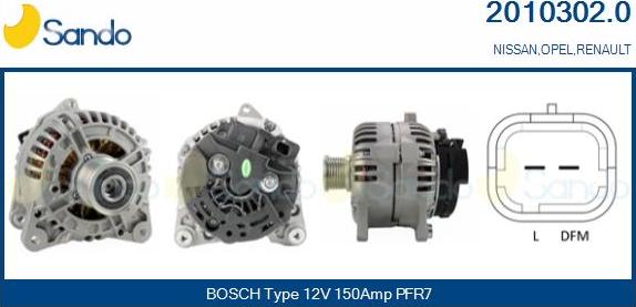 Sando 2010302.0 - Alternateur droxauto.com
