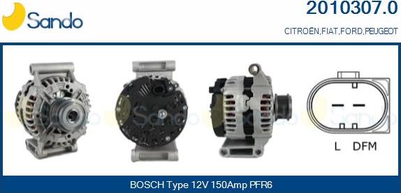Sando 2010307.0 - Alternateur droxauto.com