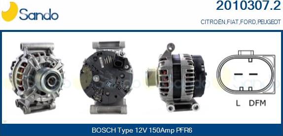 Sando 2010307.2 - Alternateur droxauto.com