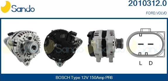 Sando 2010312.0 - Alternateur droxauto.com