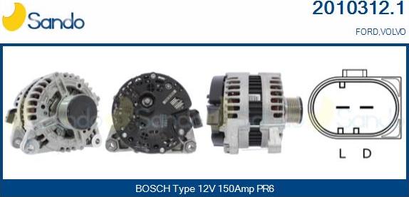 Sando 2010312.1 - Alternateur droxauto.com