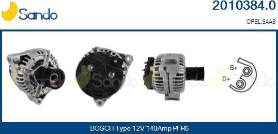 Sando 2010384.0 - Alternateur droxauto.com
