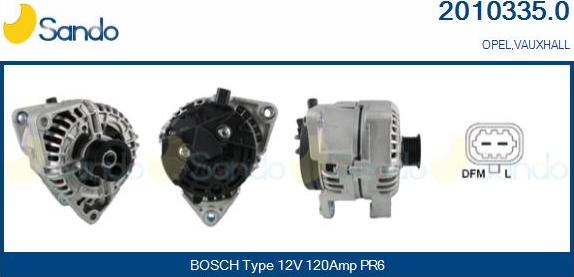 Sando 2010335.0 - Alternateur droxauto.com