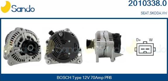 Sando 2010338.0 - Alternateur droxauto.com