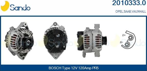 Sando 2010333.0 - Alternateur droxauto.com