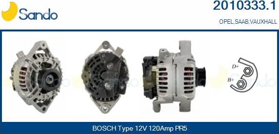 Sando 2010333.1 - Alternateur droxauto.com