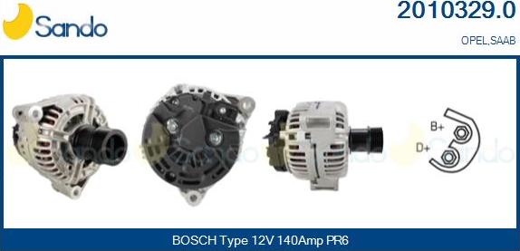 Sando 2010329.0 - Alternateur droxauto.com