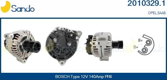 Sando 2010329.1 - Alternateur droxauto.com