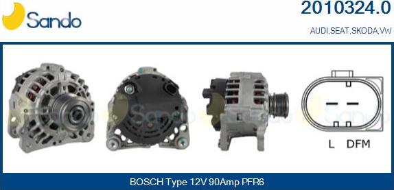 Sando 2010324.0 - Alternateur droxauto.com