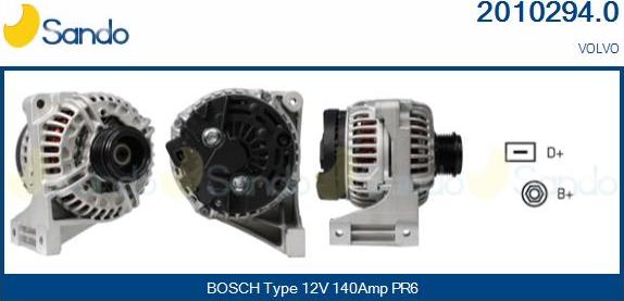 Sando 2010294.0 - Alternateur droxauto.com