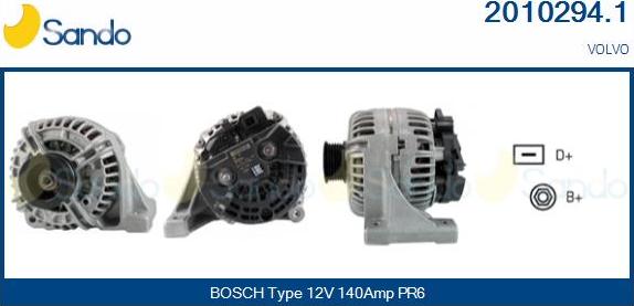 Sando 2010294.1 - Alternateur droxauto.com