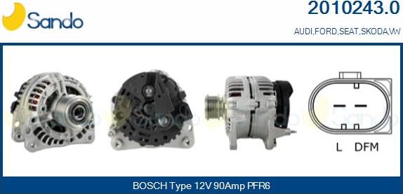 Sando 2010243.0 - Alternateur droxauto.com