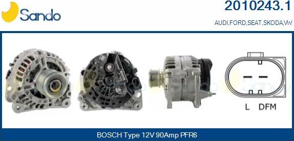 Sando 2010243.1 - Alternateur droxauto.com