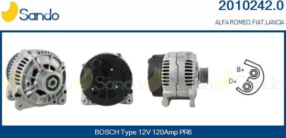 Sando 2010242.0 - Alternateur droxauto.com