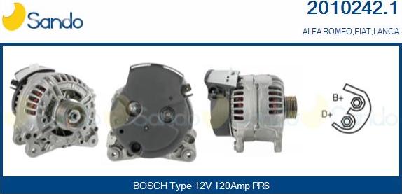 Sando 2010242.1 - Alternateur droxauto.com