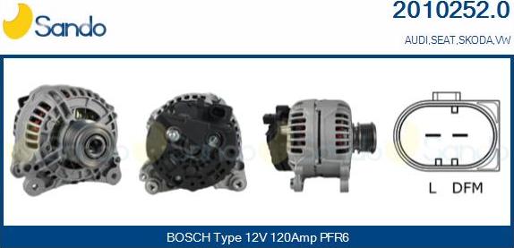 Sando 2010252.0 - Alternateur droxauto.com