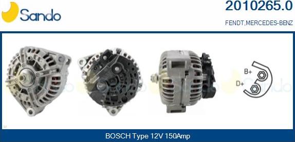 Sando 2010265.0 - Alternateur droxauto.com