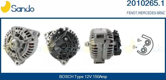 Sando 2010265.1 - Alternateur droxauto.com