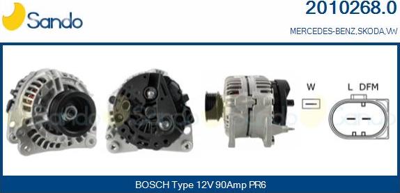 Sando 2010268.0 - Alternateur droxauto.com