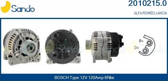 Sando 2010215.0 - Alternateur droxauto.com