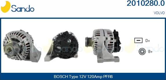 Sando 2010280.0 - Alternateur droxauto.com