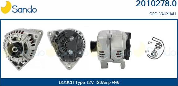 Sando 2010278.0 - Alternateur droxauto.com
