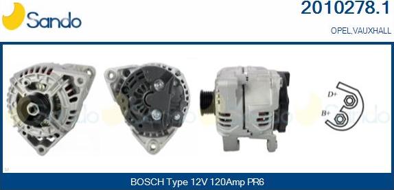 Sando 2010278.1 - Alternateur droxauto.com