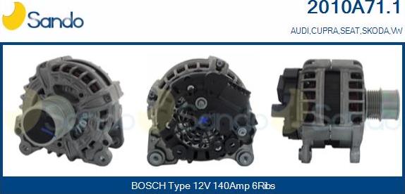 Sando 2010A71.1 - Alternateur droxauto.com
