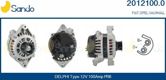 Sando 2012100.0 - Alternateur droxauto.com