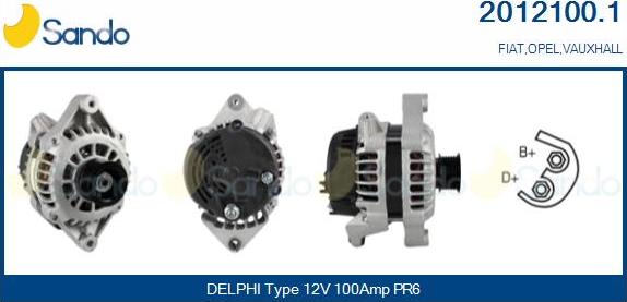 Sando 2012100.1 - Alternateur droxauto.com