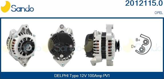 Sando 2012115.0 - Alternateur droxauto.com