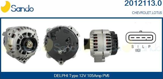 Sando 2012113.0 - Alternateur droxauto.com