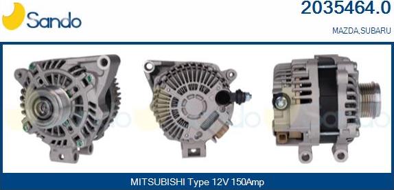 Sando 2035464.0 - Alternateur droxauto.com