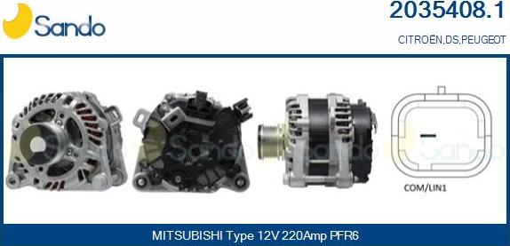 Sando 2035408.1 - Alternateur droxauto.com