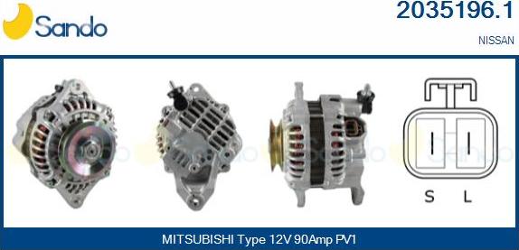 Sando 2035196.1 - Alternateur droxauto.com