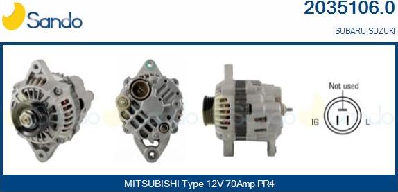 Sando 2035106.0 - Alternateur droxauto.com