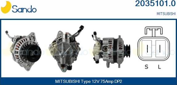 Sando 2035101.0 - Alternateur droxauto.com